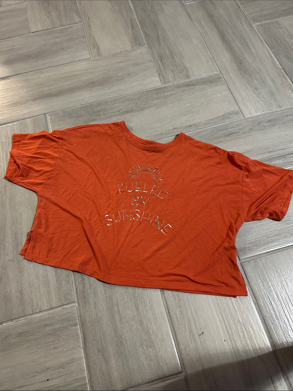Orange Graphic Tee - 'Fueled by Sunshine'